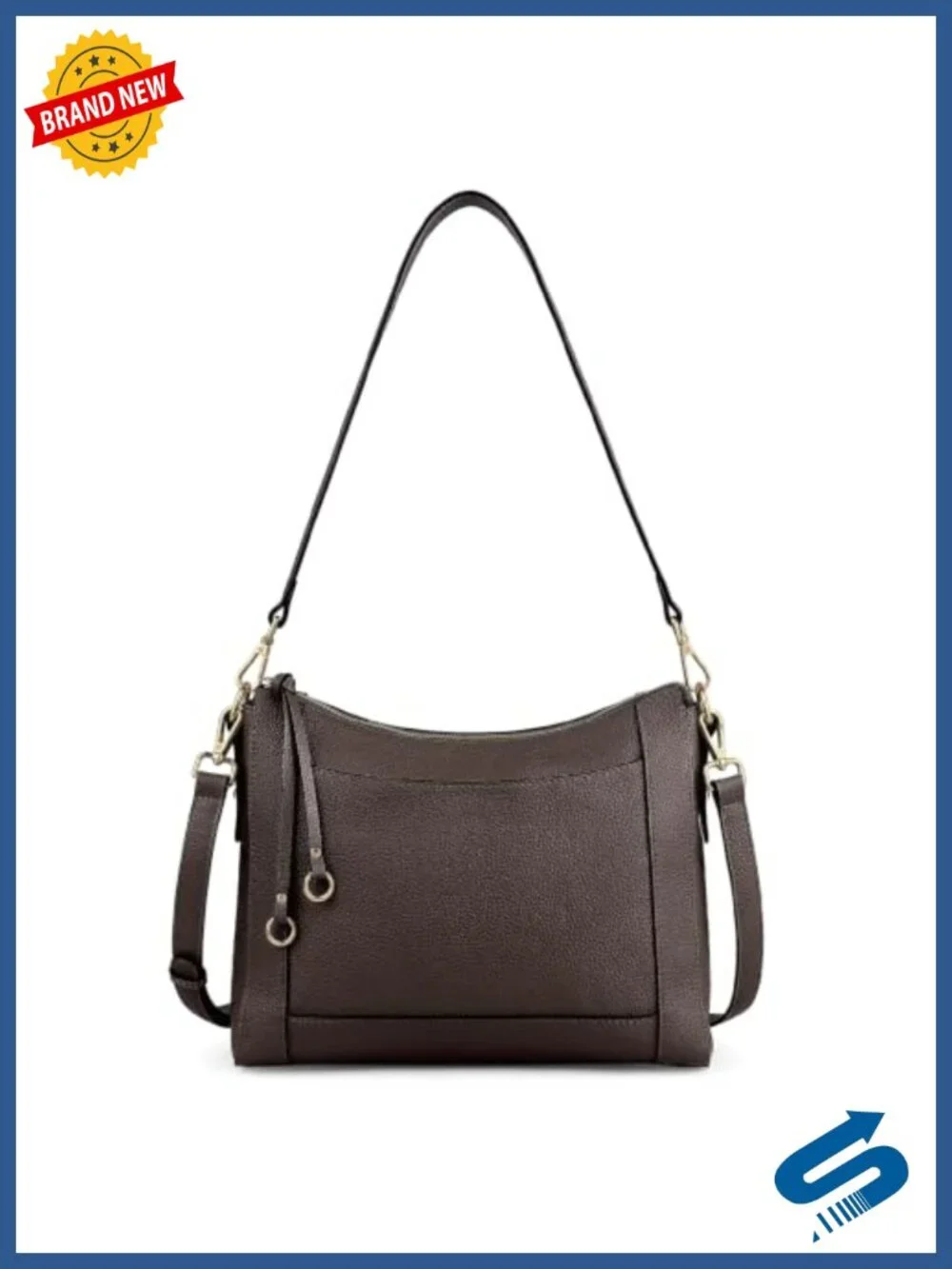 Genuine Leather Crossbody Bag Women Shoulder Purse Work Satchel Handbag